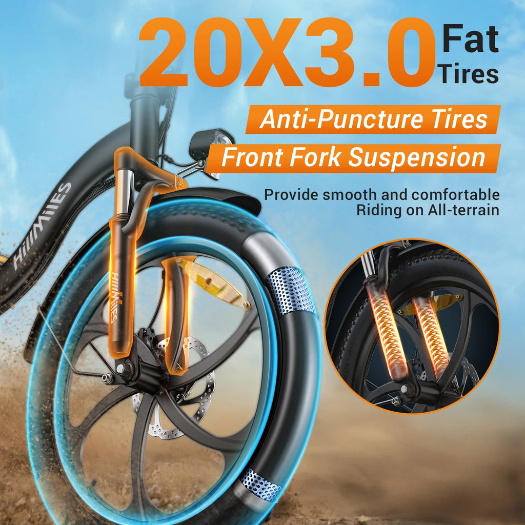 HillMiles MilePort Folding E-Bike
