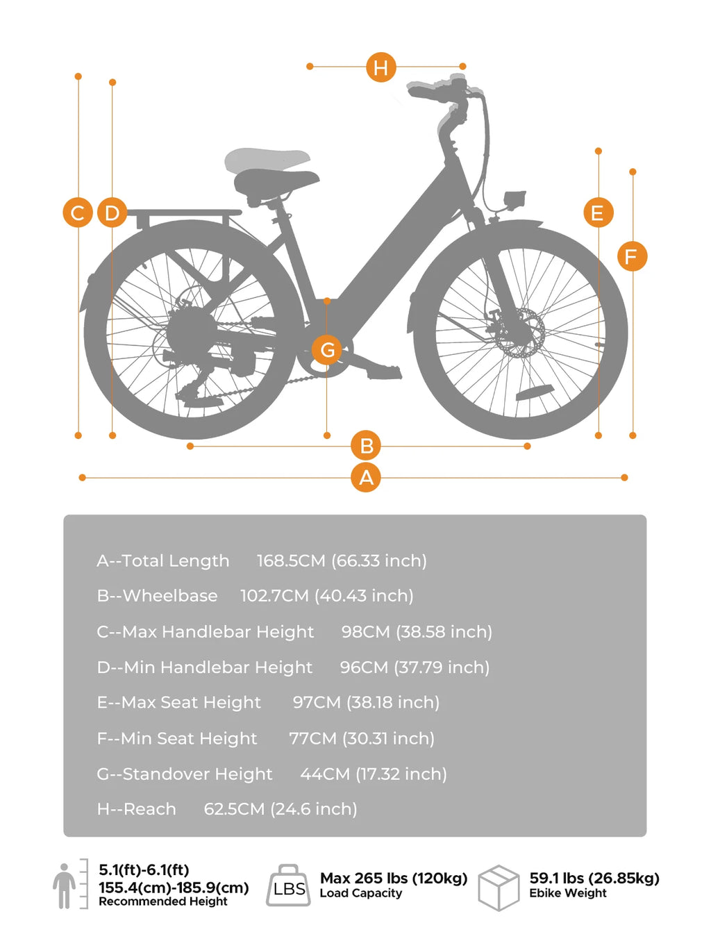 MileCity 26" Commuter Electric Bike