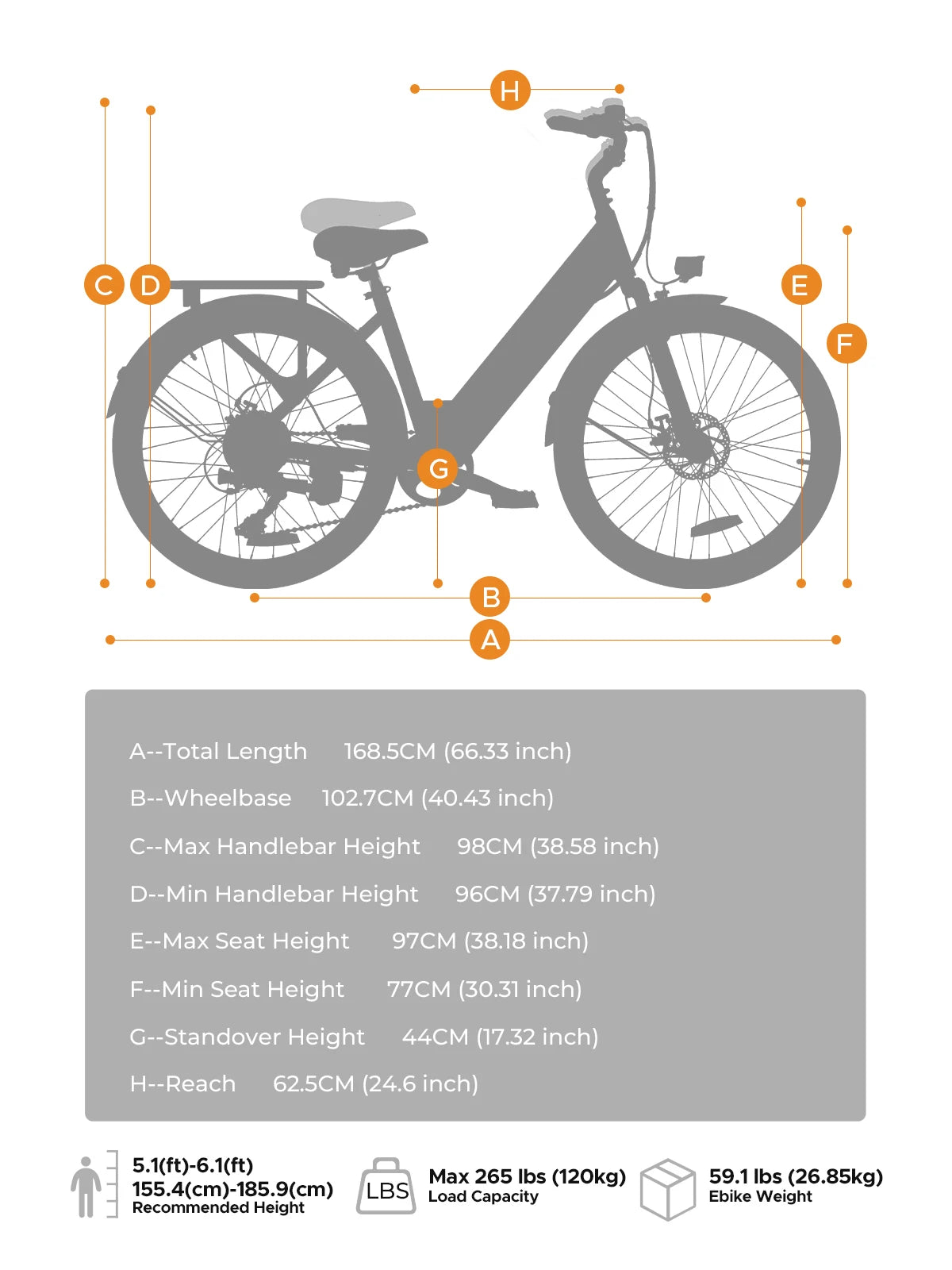 MileCity 26" Commuter Electric Bike